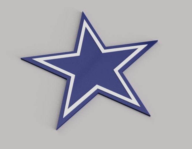Free 3D file Dallas Cowboys keychain・3D printer model to download・Cults